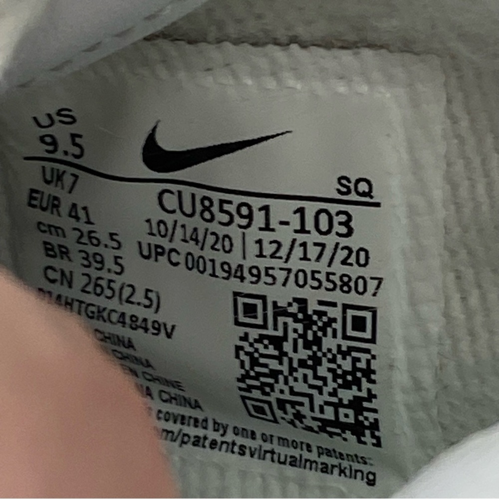 NIKE AIR FORCE 1 #CU8591-103 Shadow White Green Purple Sneakers Women’s 9.5 - Picture 13 of 14
